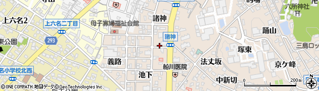 岡崎幸田線周辺の地図