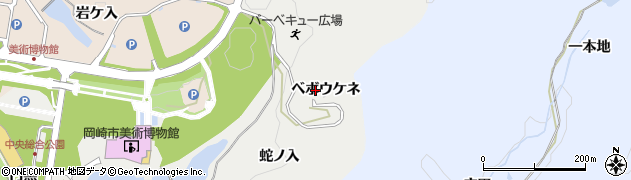 愛知県岡崎市丸山町（ベボウケネ）周辺の地図