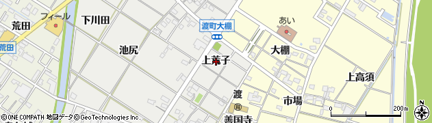 愛知県岡崎市筒針町（上荒子）周辺の地図