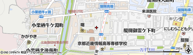 京都府京都市伏見区醍醐大構町周辺の地図