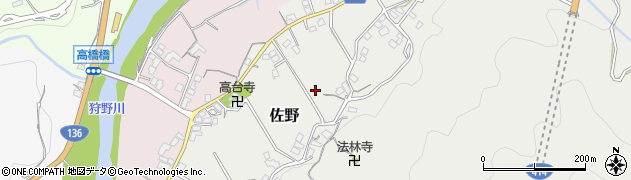 静岡県伊豆市佐野周辺の地図