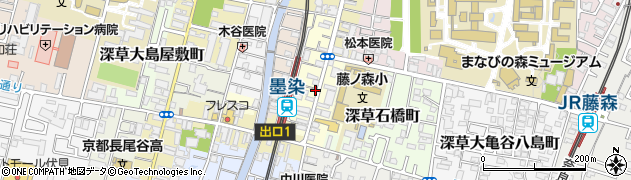 京都府京都市伏見区深草北新町周辺の地図