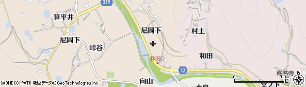 兵庫県川辺郡猪名川町笹尾尼岡下2周辺の地図