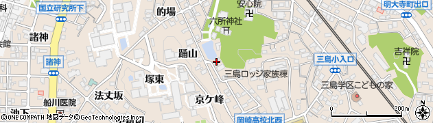愛知県岡崎市明大寺町（宮ノ圦）周辺の地図
