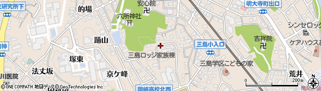 愛知県岡崎市明大寺町（伝馬）周辺の地図