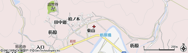 兵庫県猪名川町（川辺郡）杤原（東山）周辺の地図