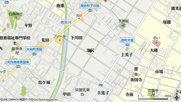 〒444-0932 愛知県岡崎市筒針町の地図