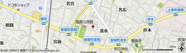 愛知県安城市安城町（宮地）周辺の地図