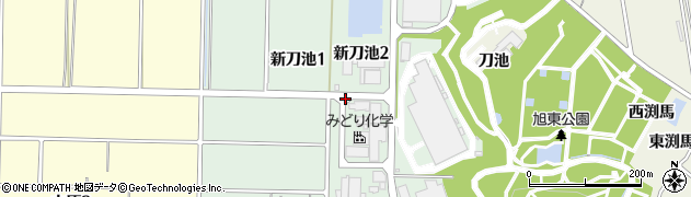 愛知県知多市新刀池周辺の地図