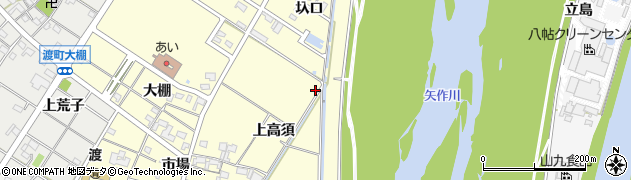 愛知県岡崎市渡町上高須周辺の地図
