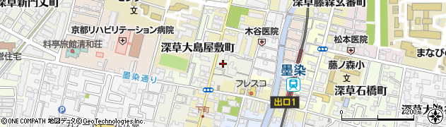 京都府京都市伏見区深草山村町周辺の地図