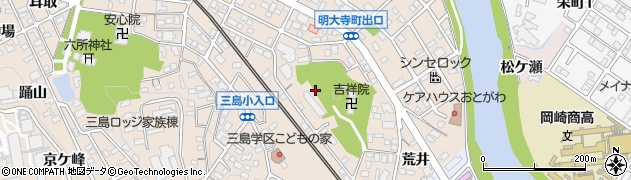 愛知県岡崎市明大寺町仲ケ入周辺の地図