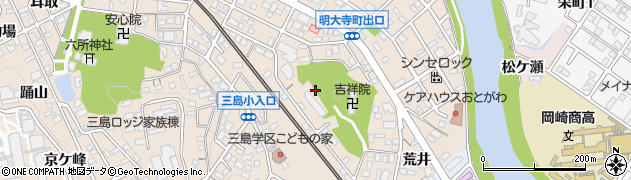 愛知県岡崎市明大寺町（仲ケ入）周辺の地図