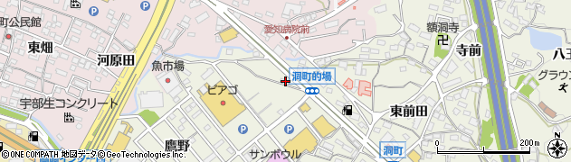 愛知県岡崎市洞町（西浦）周辺の地図