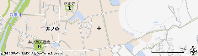 兵庫県三田市井ノ草周辺の地図