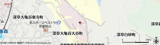 京都府京都市伏見区深草宮谷町周辺の地図
