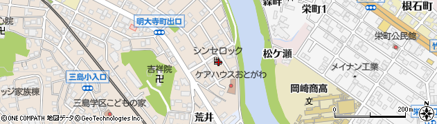シンセロック明大寺工場周辺の地図
