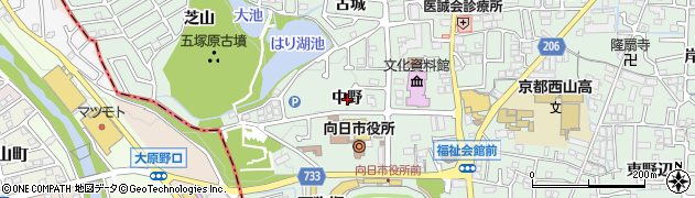 京都府向日市寺戸町中野周辺の地図