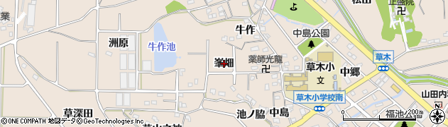 愛知県阿久比町（知多郡）草木（峯畑）周辺の地図