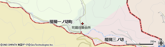 京都府京都市伏見区醍醐二ノ切町周辺の地図