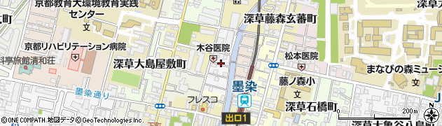 京都府京都市伏見区深草芳永町周辺の地図