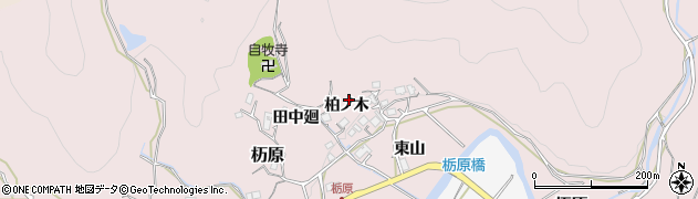 兵庫県川辺郡猪名川町杤原柏ノ木周辺の地図
