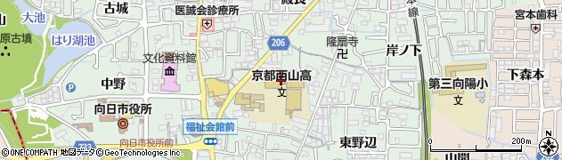 京都西山高等学校周辺の地図