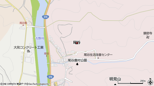 〒701-2601 岡山県美作市尾谷の地図