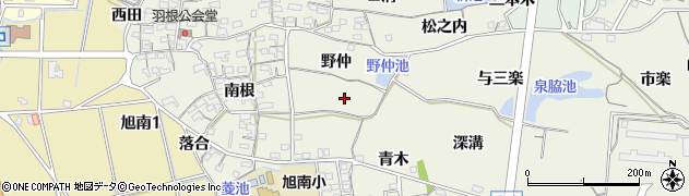 愛知県知多市金沢周辺の地図