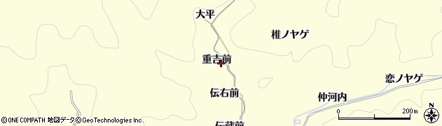 愛知県岡崎市蓬生町（重吉前）周辺の地図