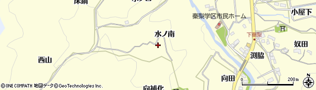 愛知県岡崎市秦梨町（水ノ南）周辺の地図