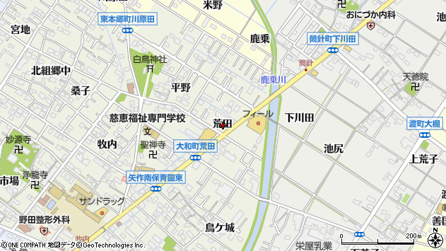〒444-0931 愛知県岡崎市大和町の地図