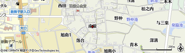愛知県知多市金沢（南根）周辺の地図