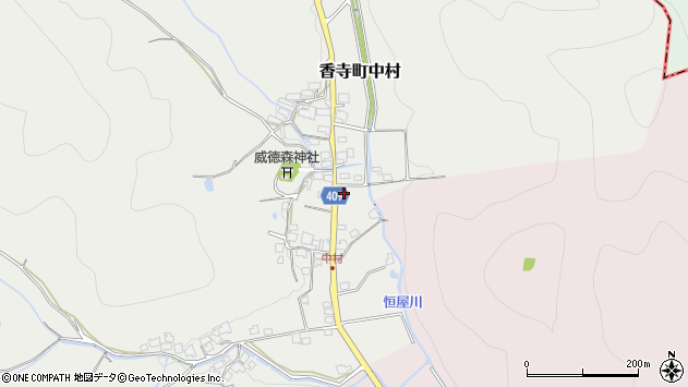 〒679-2166 兵庫県姫路市香寺町中村の地図