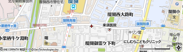 京都府京都市伏見区醍醐高田周辺の地図