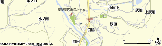 愛知県岡崎市秦梨町（渕脇）周辺の地図