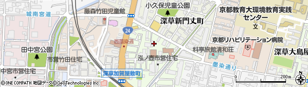 京都府京都市伏見区深草泓ノ壺町43周辺の地図
