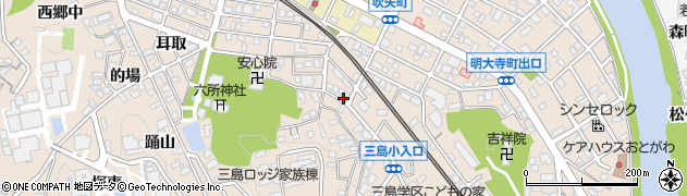 愛知県岡崎市明大寺町（衣下道）周辺の地図