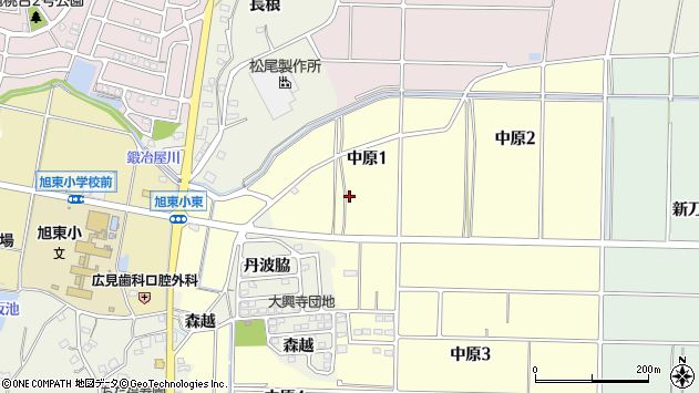 〒478-0068 愛知県知多市中原の地図