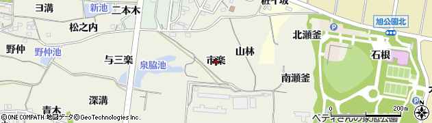 愛知県知多市金沢（市楽）周辺の地図