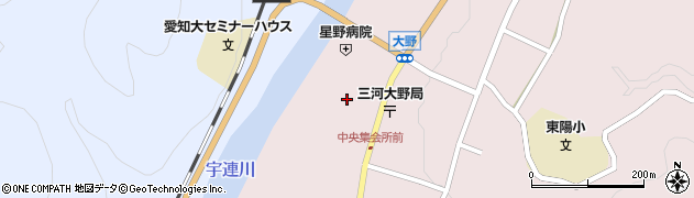 愛知県新城市大野（久羅下）周辺の地図