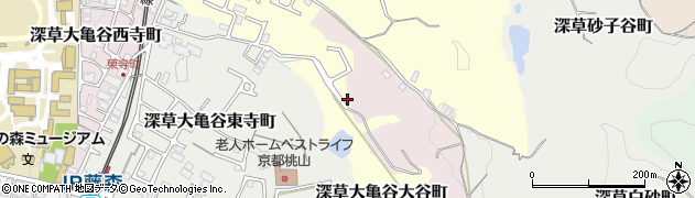 京都府京都市伏見区深草大亀谷大谷町19周辺の地図