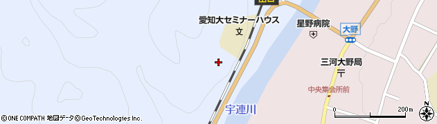 愛知県新城市富栄東貝津周辺の地図
