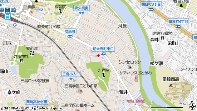 〒444-0869 愛知県岡崎市明大寺町出口の地図
