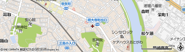 愛知県岡崎市明大寺町（出口）周辺の地図