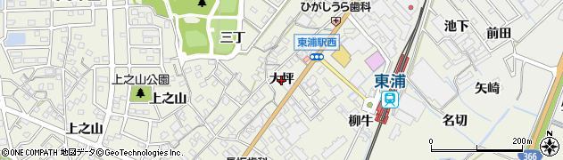愛知県東浦町（知多郡）藤江（大坪）周辺の地図