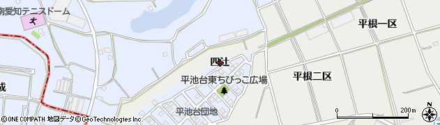 愛知県東浦町（知多郡）生路（四辻）周辺の地図