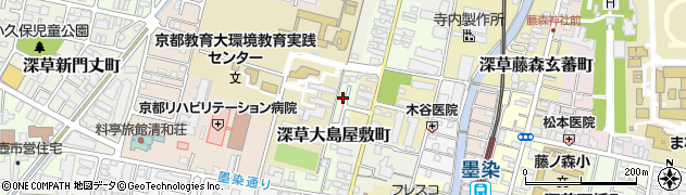 京都府京都市伏見区深草大島屋敷町周辺の地図