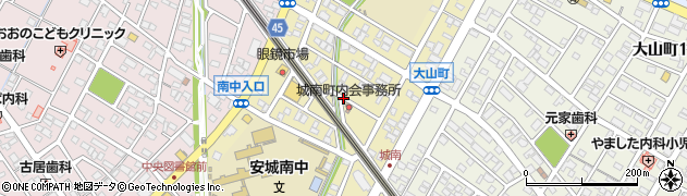 愛知県安城市城南町周辺の地図