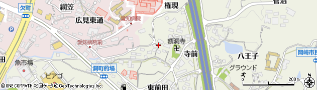 愛知県岡崎市洞町（本郷）周辺の地図